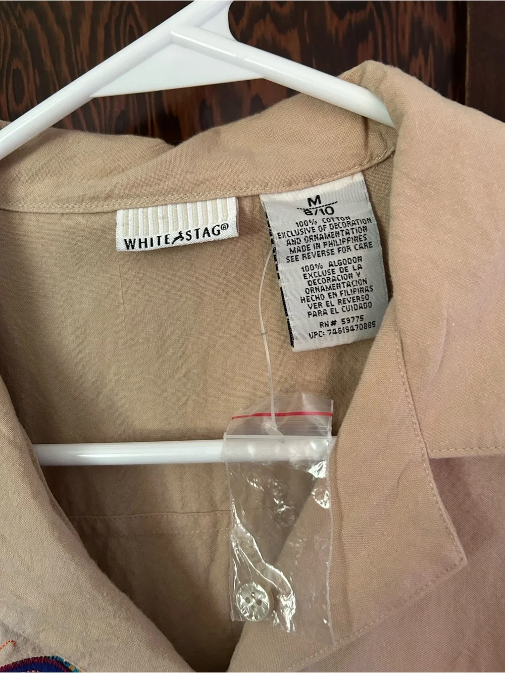 Vintage Women's Butterfly Embroidered Button-Up Top